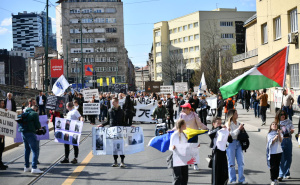 Foto: A. K. / Radiosarajevo.ba / Protesti mladih u Sarajevu, 14. mart 2026. godine