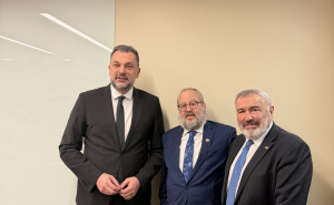 Foto: MVP BiH / Elmedin Konaković, Yehuda Kaploun i William Keating