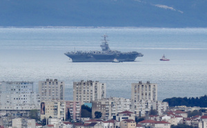 Foto: Pixsell / Ivo Cagalj / Dolazak najvećeg američkog nosača aviona USS Gerald R. Ford pred Split