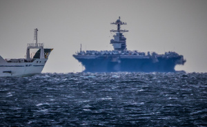Foto: Pixsell / Ivo Cagalj / Dolazak najvećeg američkog nosača aviona USS Gerald R. Ford pred Split