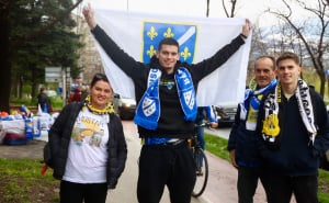 Foto: Dž. K. / Radiosarajevo.ba / Navijači BiH na ulicama Zenice