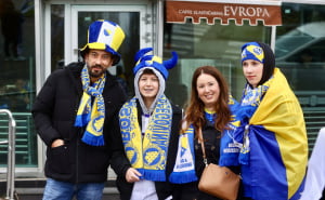 Foto: Dž. K. / Radiosarajevo.ba / Navijači BiH na ulicama Zenice