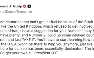 Foto: Truth Social @realDonaldTrump / Objava Trumpa