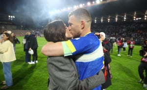 Foto: Dž. K. / Radiosarajevo.ba / Slavlje igrača u Zenici