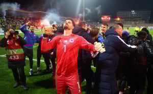 Foto: Dž. K. / Radiosarajevo.ba / Slavlje igrača u Zenici