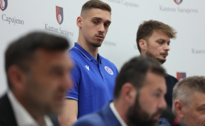 Foto: N. G. / Radiosarajevo.ba / Konferencija za medije uoči derbija FK Željezničar - FK Sarajevo