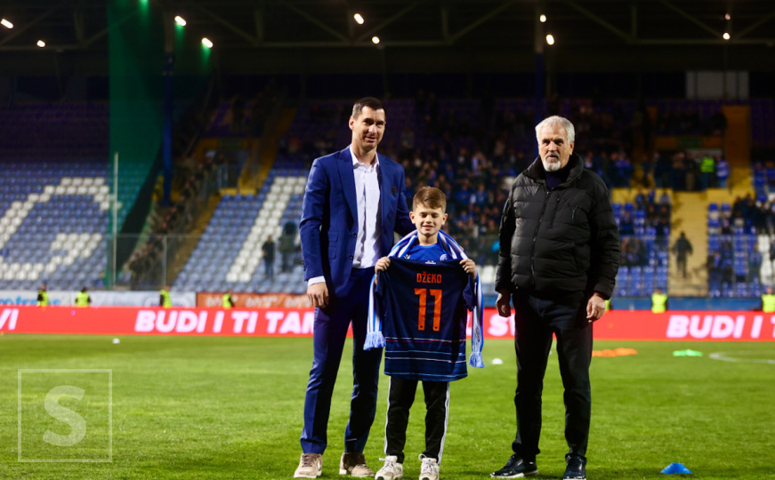 Dani Džeko i Midhat Džeko na utakmici Sarajevo-Željezničar