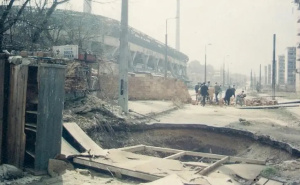 Foto: FK Željezničar / Stadion Grbavica tokom opsade