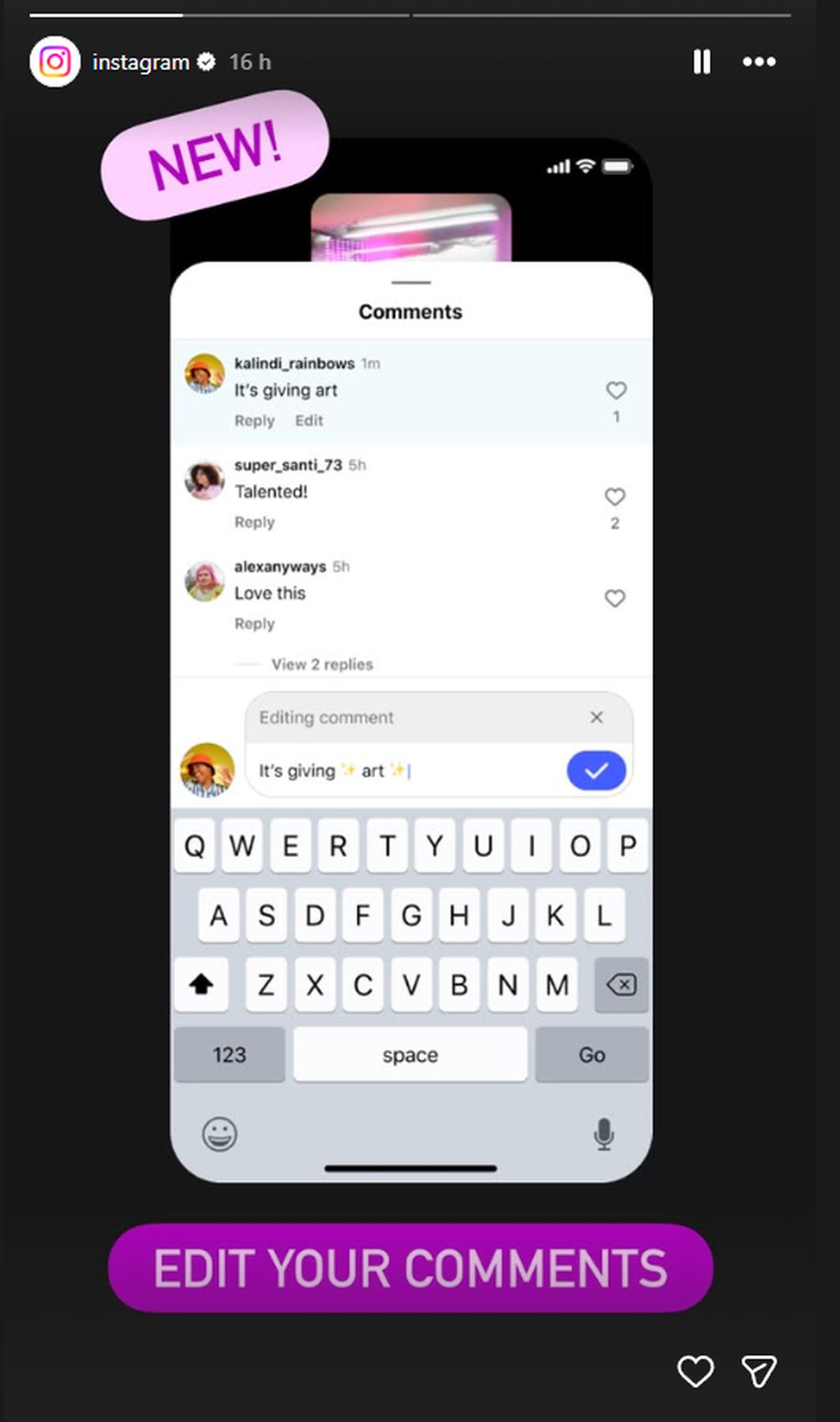Nova opcija na Instagramu/ Screenshot