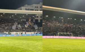Foto: Radiosarajevo.ba / Navijači Željezničara pjevaju "Grbavicu"