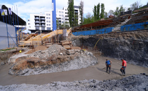 Foto: FK Željezničar / Radovi na južnoj tribini stadiona "Grbavica", 20. april 2026.