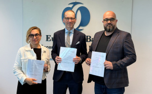 Foto: Služba za protokol i press KS / Adnan Šteta i direktorica ureda EBRD-a za BiH Stela Melnic