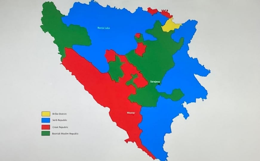 Skandalozna karta podjele BiH na četiri jedinice