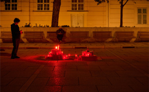 Foto: Vedran Husremović / Svjetlosna instalacija umjetnice Šejle Kamerić u Beču