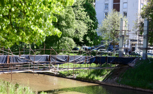 Foto: Dž. K. / Radiosarajevo.ba / Radovi na mostu "Ars Aevi"