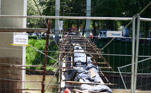 Foto: Dž. K. / Radiosarajevo.ba / Radovi na mostu "Ars Aevi"