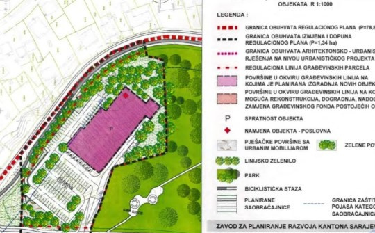 Idejni projekt Lidla nedaleko od stadiona Koševo