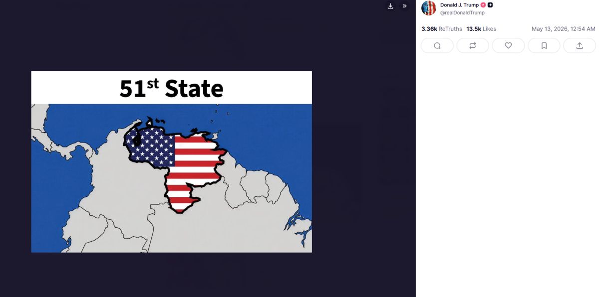 Mapa koju je objavio Donald Trump