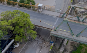 Foto: Pixsell / Urušio se most na graničnom prijelazu Gradiška