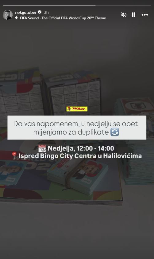 @nekijutuber / Razmjena sličica u Sarajevu
