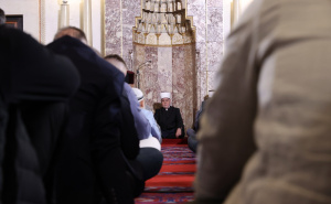 Foto: MINA / Reis Kavazović jutros u Begovoj džamiji