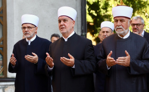 Foto: Dž.K. / Radiosarajevo.ba / Reis Kavazović jutros nakon Bajram-namaza