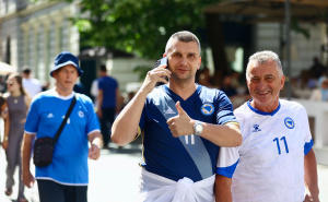 Foto: Dž. K. / Radiosarajevo.ba / Navijači BiH u Sarajevu