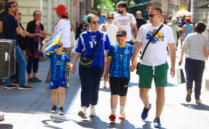 Foto: Dž. K. / Radiosarajevo.ba / Navijači BiH u Sarajevu