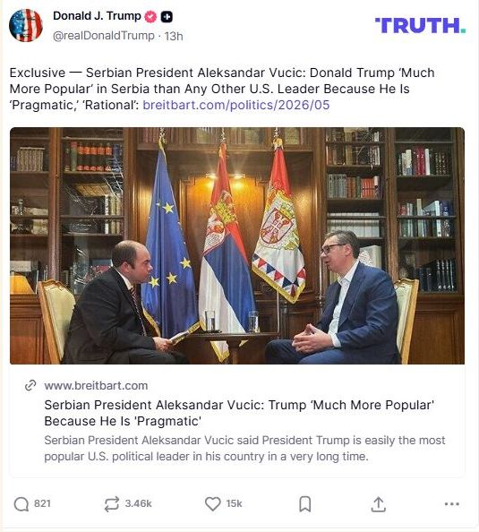 Objava Donalda Trumpa