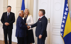 Foto: Dž. K. / Radiosarajevo.ba / Antonio Costa sa članovima Predsjedništva BiH