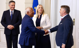 Foto: Dž. K. / Radiosarajevo.ba / Antonio Costa sa članovima Predsjedništva BiH