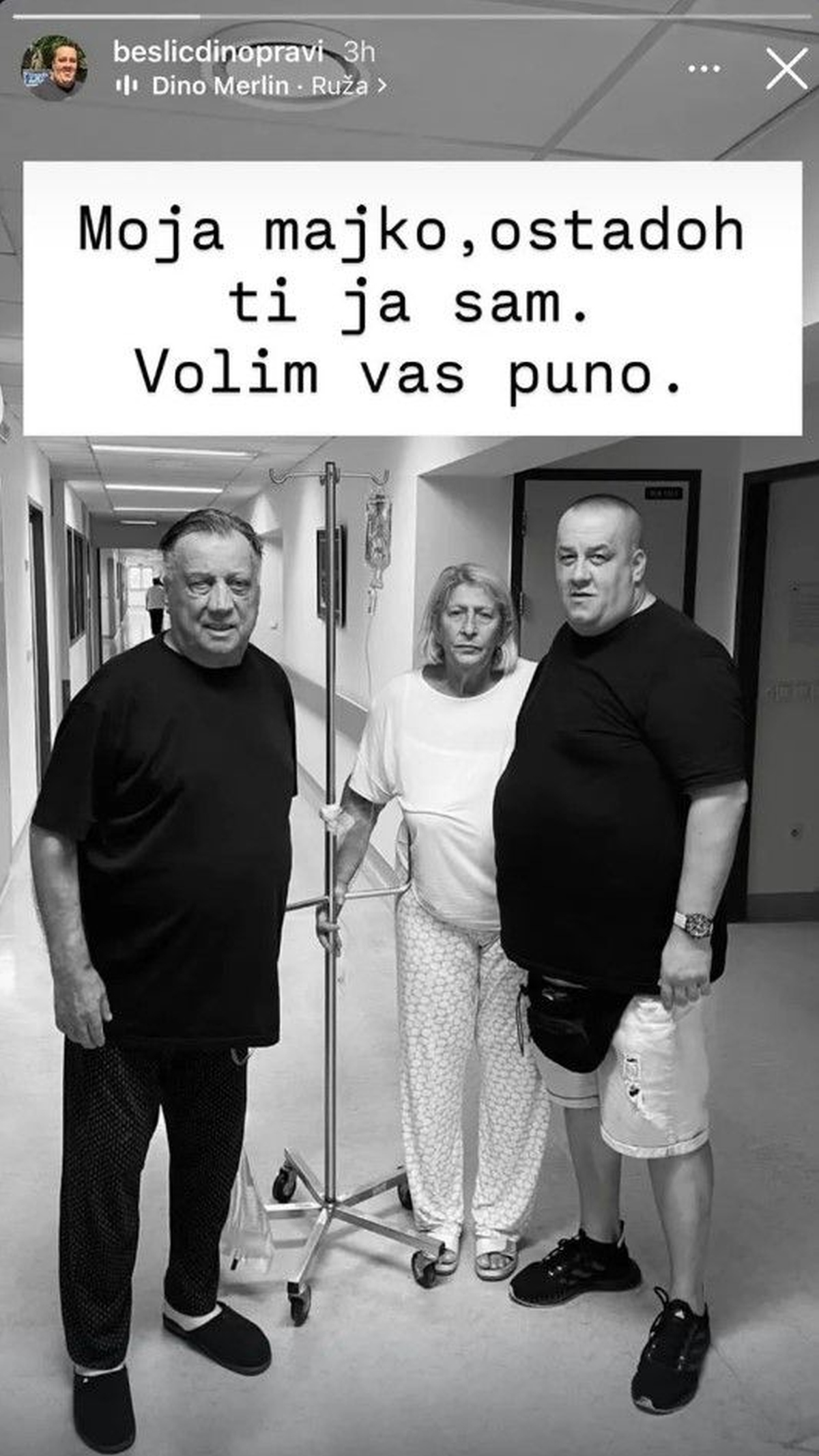 Dino Bešlić sa roditeljima