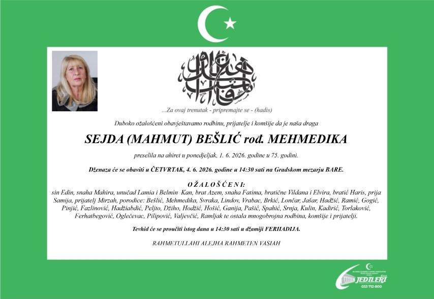 Smrtovnica Sejdi Bešlić