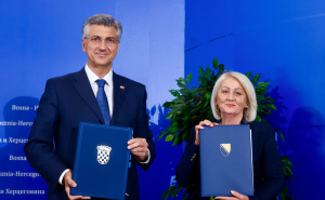 Foto: Dž. K. / Radiosarajevo.ba / Andrej Plenković i Borjana Krišto