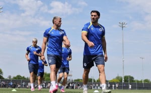 Foto: NSBiH / Ermedin Demirović i Sead Kolašinac u Torontu