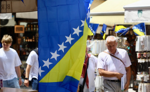 Foto: Dž. K. / Radiosarajevo.ba / Plavo-žuta euforija u srcu grada