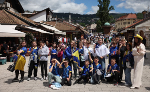 Foto: Dž. K. / Radiosarajevo.ba / Plavo-žuta euforija u srcu grada