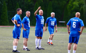 Foto: Dž. K. / Radiosarajevo.ba / Revijalna utakmica Udruženja za sport i rekreaciju invalida Općine Novi Grad Sarajevo i zvijezdi bh. fudbala