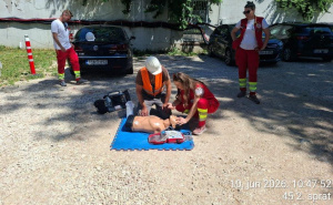 Foto: Općina Centar Sarajevo / Održana pokazna vježba i edukacija službi zaštite i spašavanja za radnike na izgradnji rezidencije ambasadora SAD-a u BiH