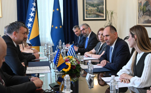 Foto: N.G / Radiosarajevo / Sastanak Georga Gerapetritisa  i Elmedina Konakovića