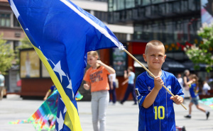 Foto: Dž. K. / Radiosarajevo.ba / Mališani iz vrtića "Sportismo Kids Sarajevo" dali podršku Zmajevima