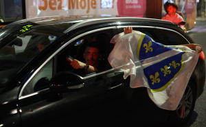 Foto: Dž. K. / Radiosarajevo.ba / Slavlje u Sarajevu nakon utakmice BiH - Katar