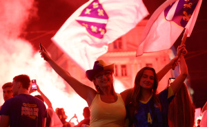 Foto: Dž. K. / Radiosarajevo.ba / Slavlje na ulicama Sarajeva nakon utakmice BiH - Katar
