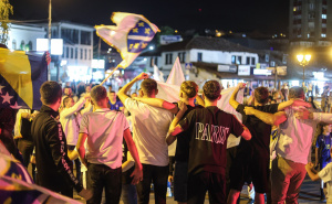 Foto: Elmedin Hajrović / ATA Images / Slavlje građana Novog Pazara nakon pobjede Bosne i Hercegovine protiv Katara