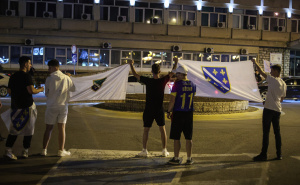 Foto: Elmedin Hajrović / ATA Images / Slavlje građana Novog Pazara nakon pobjede Bosne i Hercegovine protiv Katara