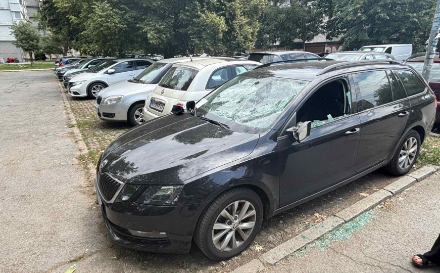 Demolirani automobil Davida Gruhonjića