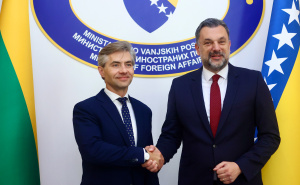 Foto: Dž. K. / Radiosarajevo.ba / Elmedin Konaković i Kestutis Budrys