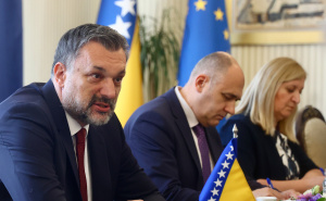 Foto: Dž. K. / Radiosarajevo.ba / Elmedin Konaković i Kestutis Budrys