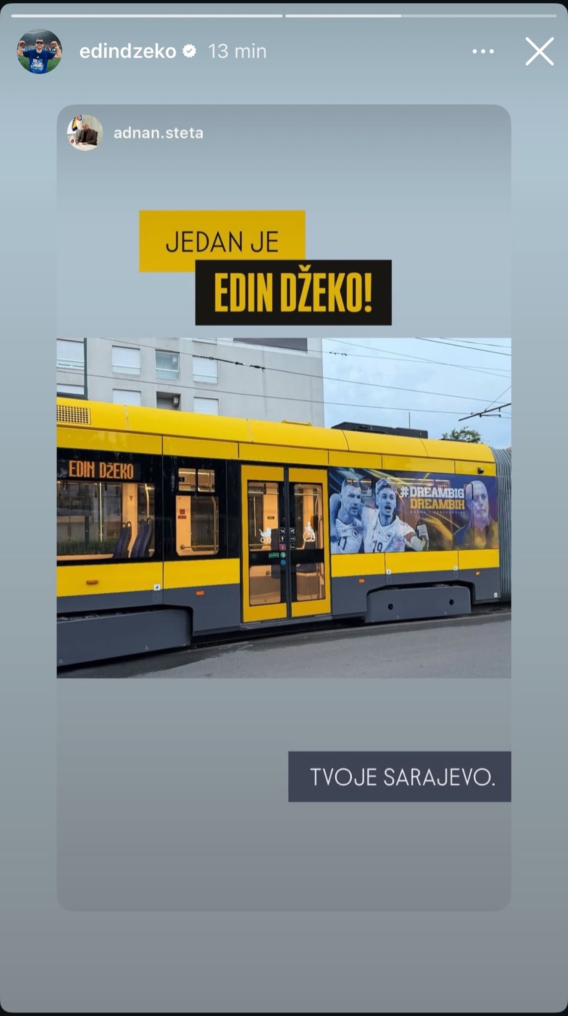 Edin Džeko podijelio story