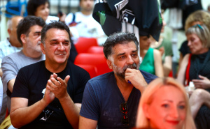 Foto: Dž.K. / Radiosarajevo.ba / Bojan Hadžihalilović i Danis Tanović na otvorenju Bookstana